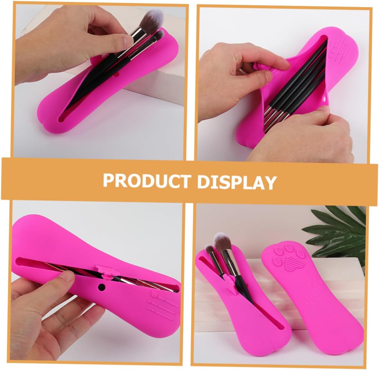 Balacoo 4pcs Portable Makeup Brush and Lipstick Organizer Travel Bag - Image 8