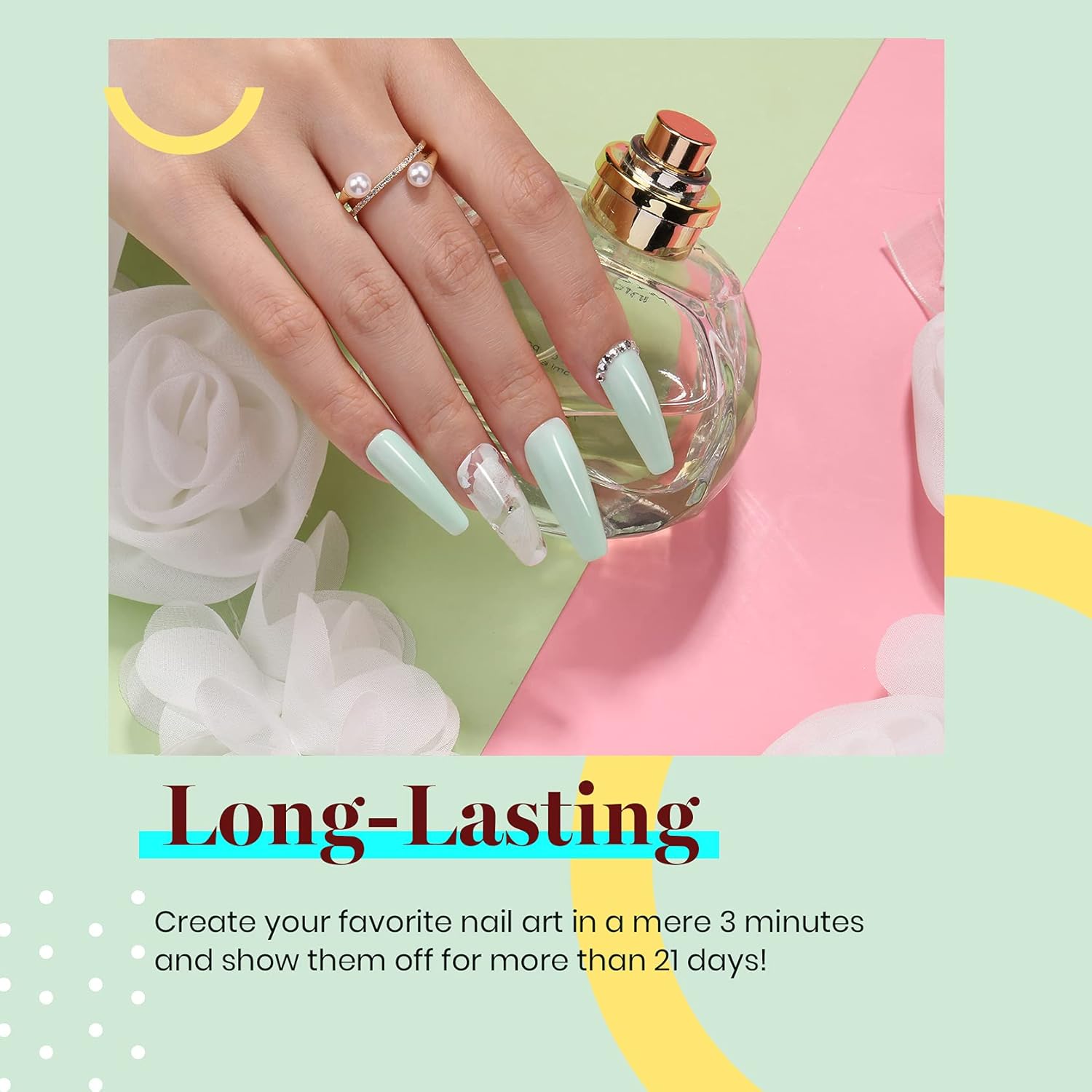 Beetles Gel Nail Polish 15ml Green Gel Polish Pastel Mint Green Color Gel Polish Soak off Uv Led Nail Lamp Nail Art Manicure Salon Salon DIY Gel Nail Design - Image 4