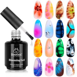 Beetles 15ml Blooming Gel - Clear UV LED Nail Art Polish for Floral Designs