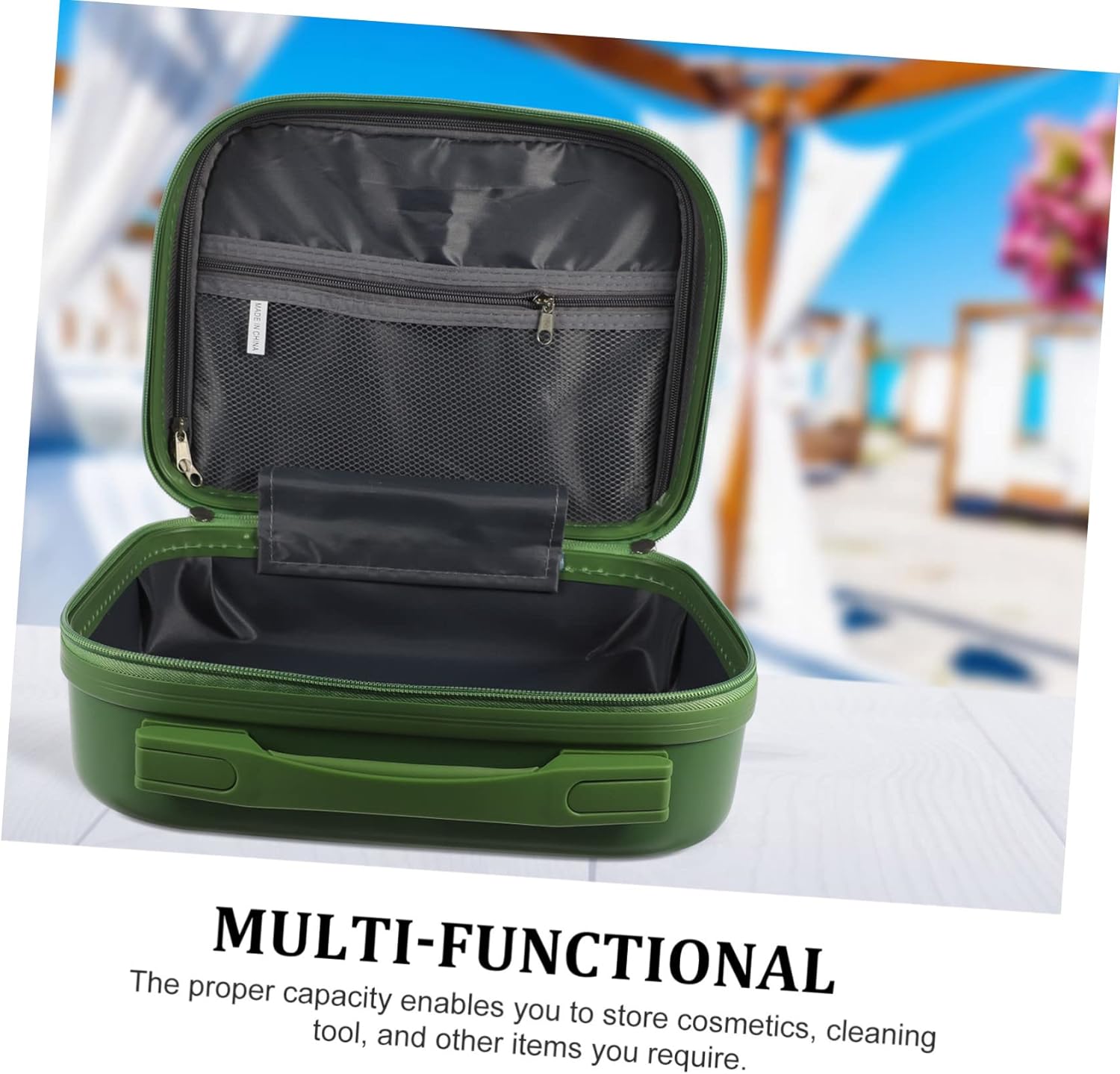 Box Mini Cosmetic Case Makeup Carrying Case Makeup Bag for Travel Mini Makeup Kit Travel Makeup Brush Small Portable Makeup Bag Small Toiletry Bag Mini Toiletry Bag Green PC - Image 5