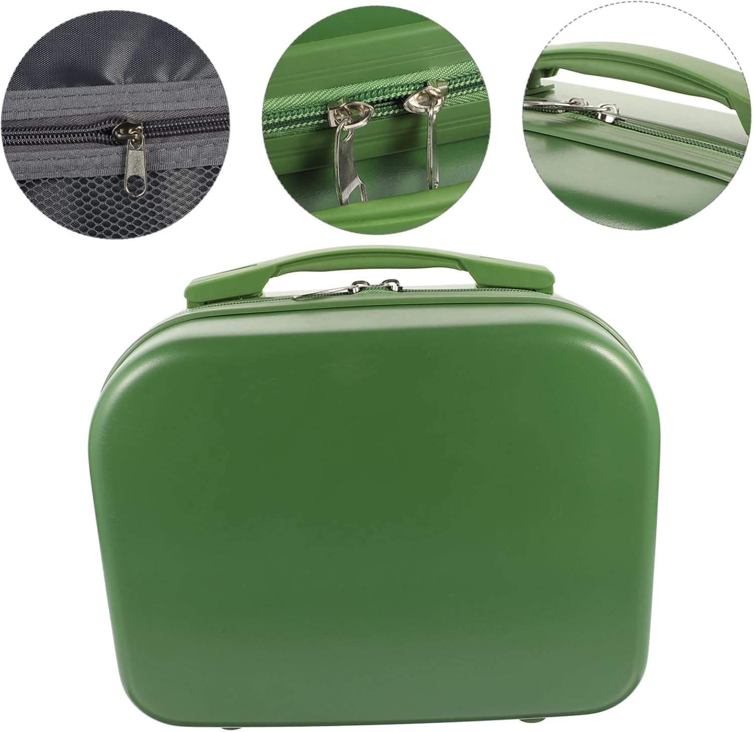 Box Mini Cosmetic Case Makeup Carrying Case Makeup Bag for Travel Mini Makeup Kit Travel Makeup Brush Small Portable Makeup Bag Small Toiletry Bag Mini Toiletry Bag Green PC - Image 4