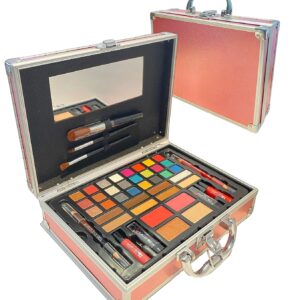 BR Carry All Trunk Makeup Kit: Eyeshadow, Eyeliner, Lipstick in Clear Case