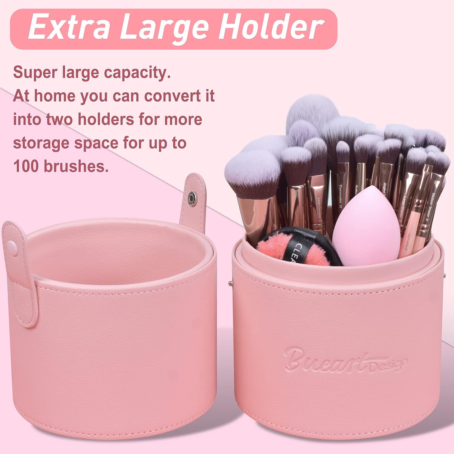 Bueart 30-Pcs Deluxe Makeup Brush Set with Extra Large Holder Case - Image 5