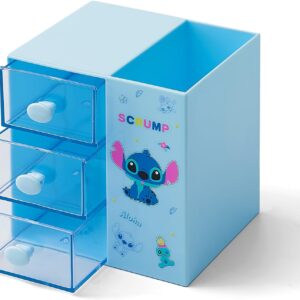 Cartoon Desk Organizer with 3 Drawers - Cute Multi-Functional Pen Holder
