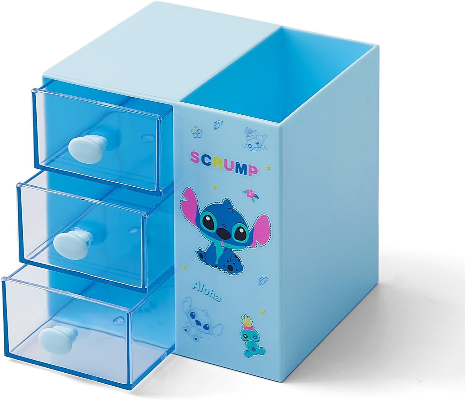 Cartoon Desk Organizer with 3 Drawers - Cute Multi-Functional Pen Holder