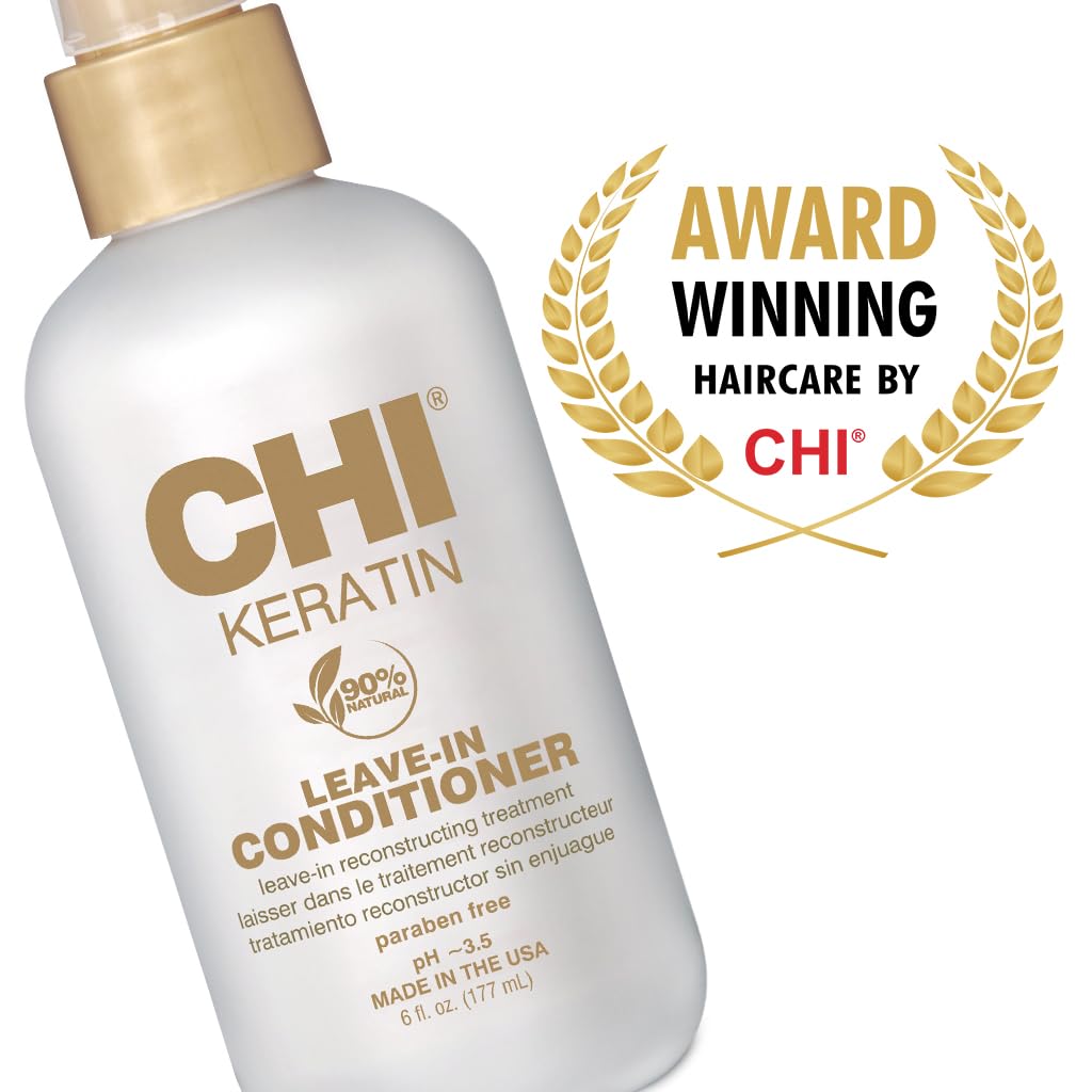 CHI Keratin Leave-in Conditioner, Hydrating Conditioner For Restoring Softness & Preventing Breakage, Great For Daily Use, Sulfate-free, 6 Oz - Image 8