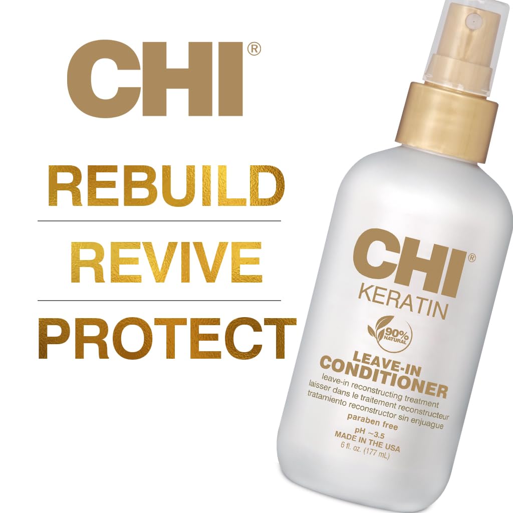 CHI Keratin Leave-in Conditioner, Hydrating Conditioner For Restoring Softness & Preventing Breakage, Great For Daily Use, Sulfate-free, 6 Oz - Image 3
