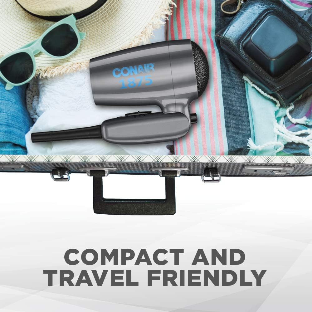 Conair 1875W Dual Voltage Compact Travel Hair Dryer with Folding Handle - Image 6