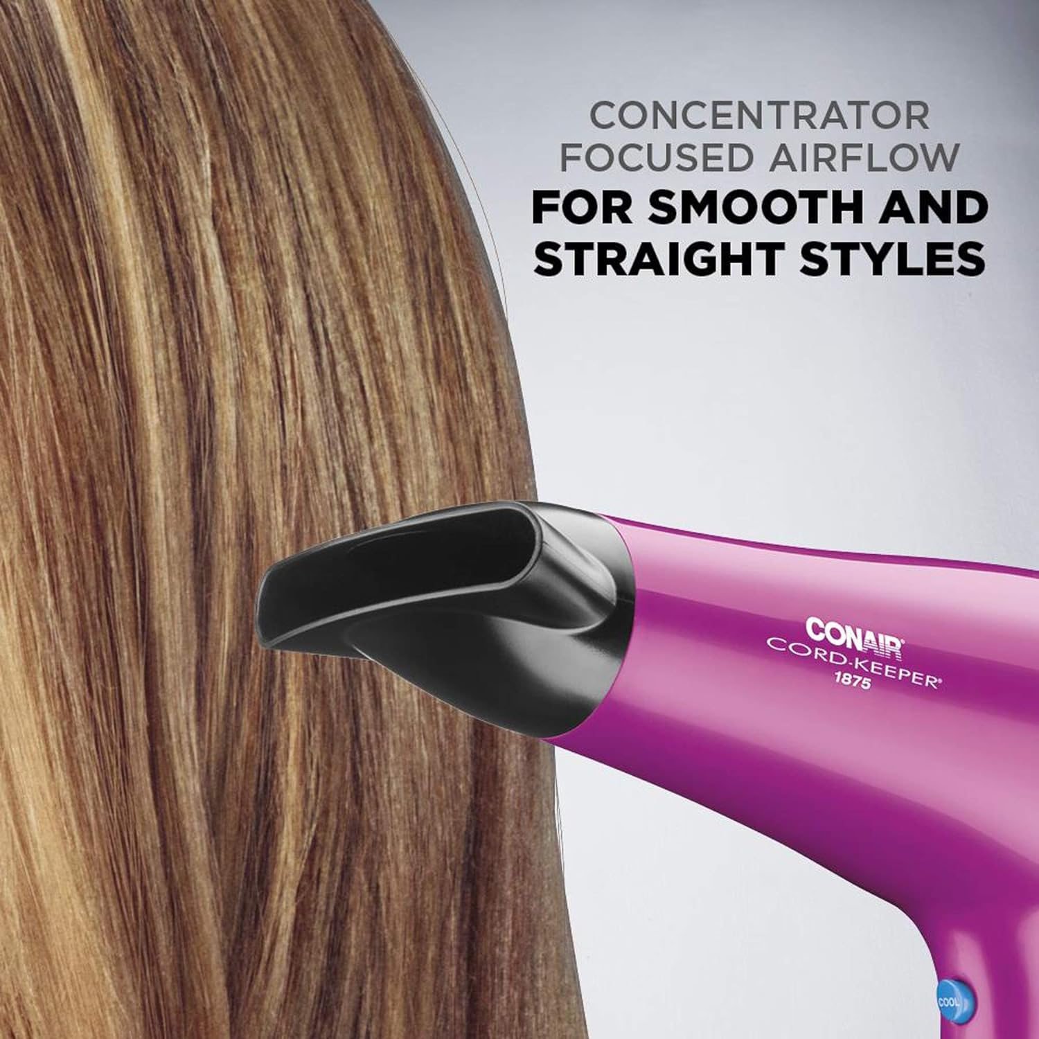 Conair 1875W Pink Hair Dryer with Retractable Cord - Image 5