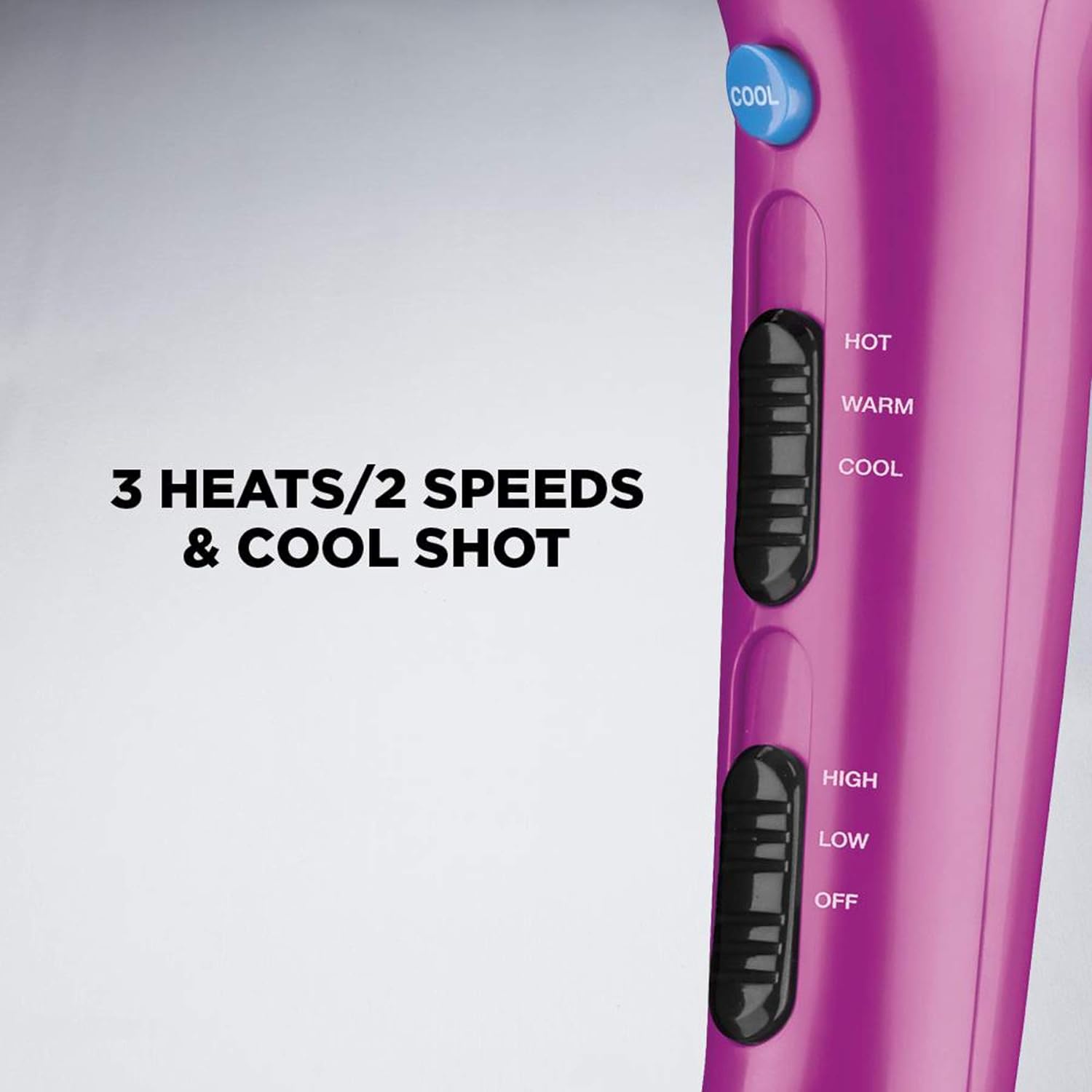 Conair 1875W Pink Hair Dryer with Retractable Cord - Image 4