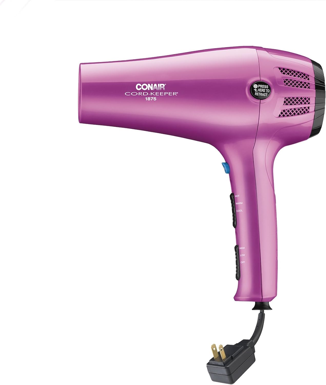 Conair 1875W Pink Hair Dryer with Retractable Cord - Image 10
