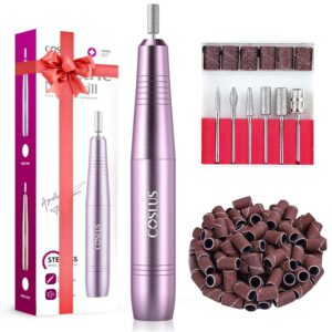 COSLUS Portable Electric Nail Drill Kit for Acrylic Gel Dip Powder Manicure/Pedicure