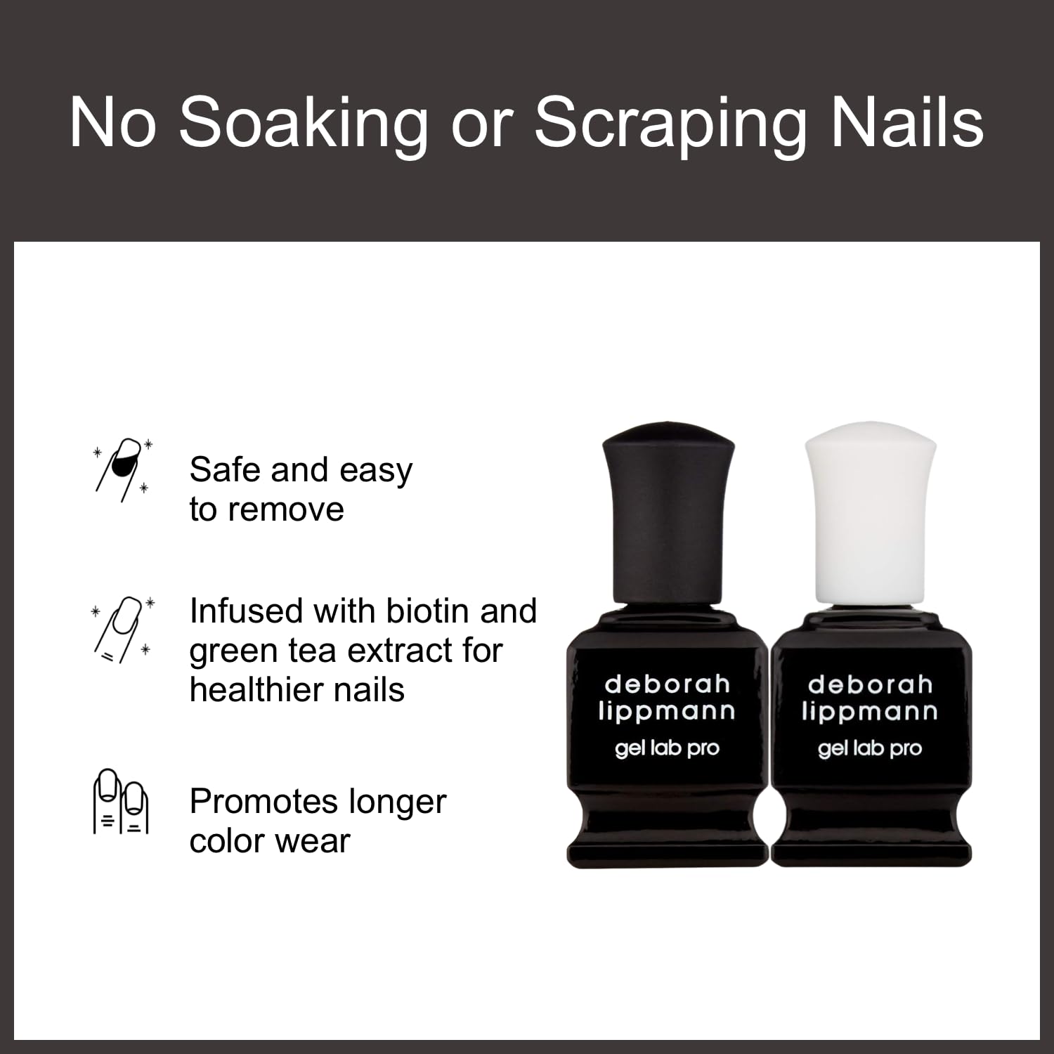 Deborah Lippmann Gel Lab Pro Set | High Shine Base & Top Coat, No Damage - Image 5
