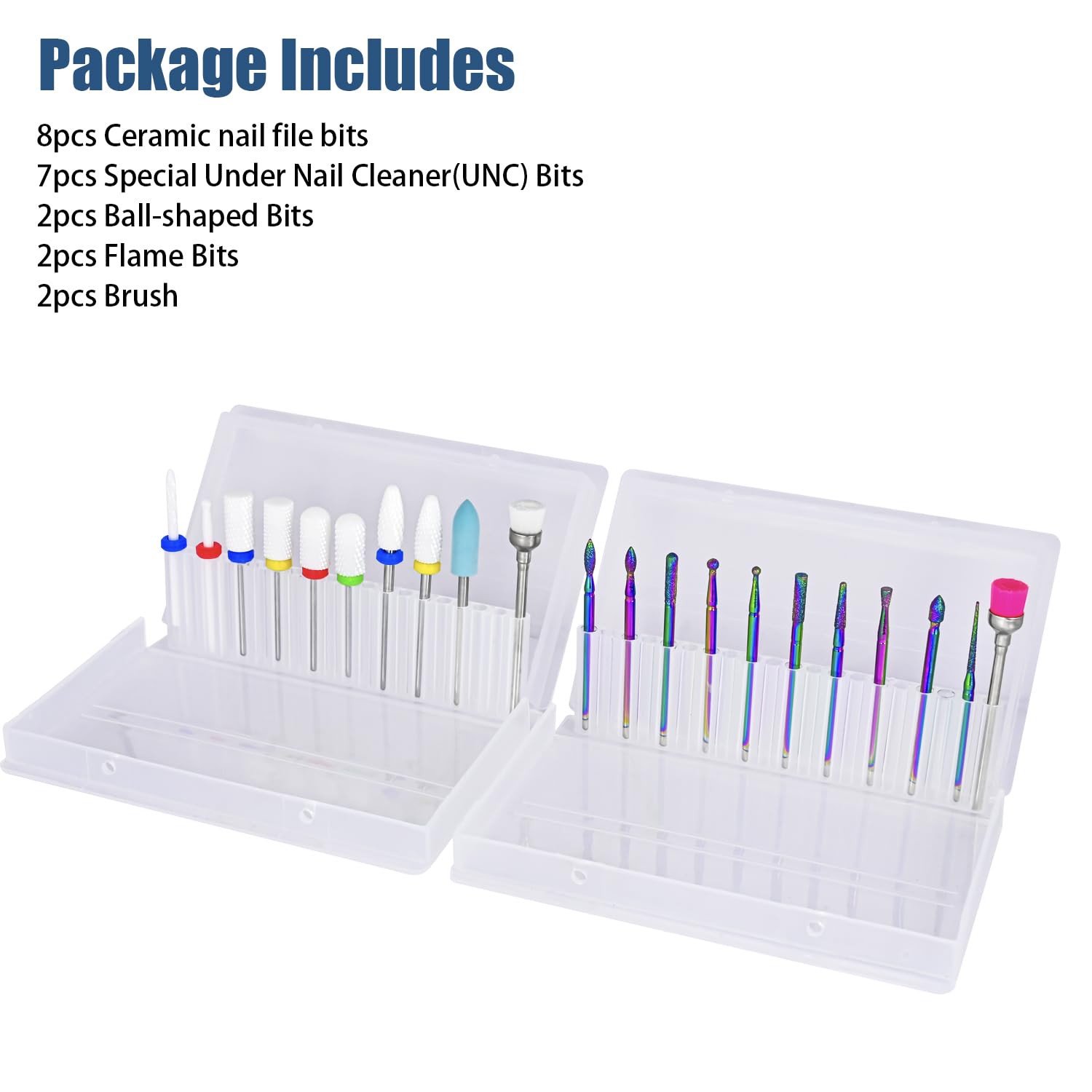 Depvko 21pcs Nail Drill Bit Set for Acrylic Gel, Manicure & Pedicure - Image 7