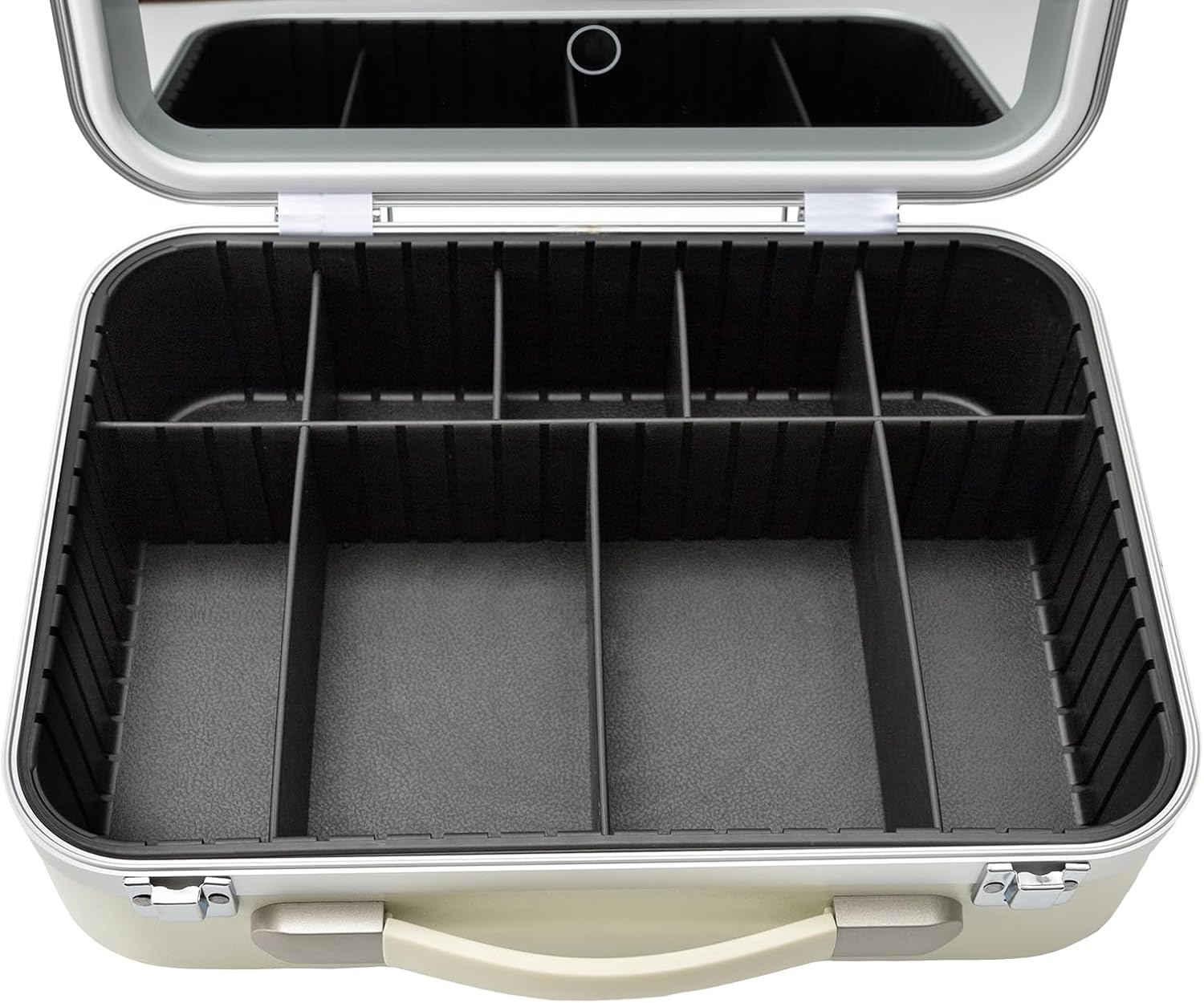 DNYSYSJ Makeup Train Case, Cosmetic Organizer Box, Makeup Case with Lights and Mirror, Makeup Case with Customized Dividers, Large Makeup Artist Organizer Kit - Image 5