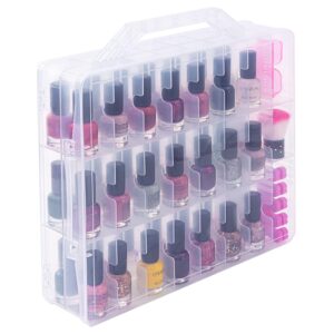 DreamGenius Portable Gel Nail Polish Organizer for 48 Bottles with Dividers