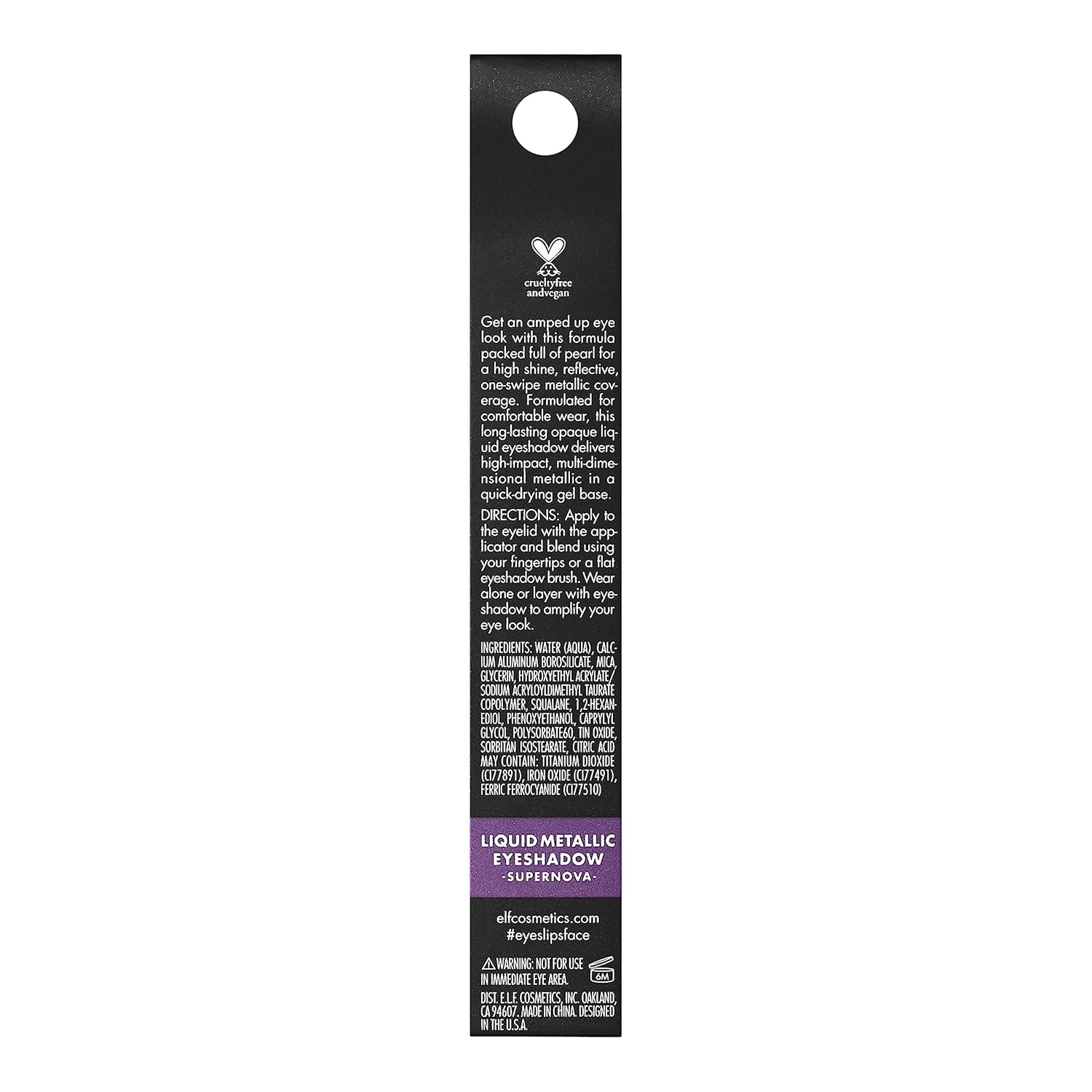 e.l.f. Liquid Metallic Eyeshadow, Gel Formula, High-Impact Multi-Dimensional Finish, One-Swipe Coverage, Supernova, 0.1 Fl Oz (3mL) - Image 2