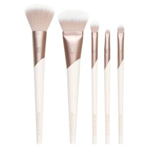 EcoTools Luxe Natural Elegance 5 Piece Vegan Makeup Brush Set for Face and Eyes
