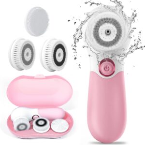 TOUCHBeauty Electric Face Brush with 3 Heads for Deep Cleansing & Exfoliation