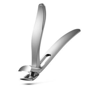 FERYES Ergonomic Long Handled Toenail Clipper for Seniors with Wide Jaw Catcher