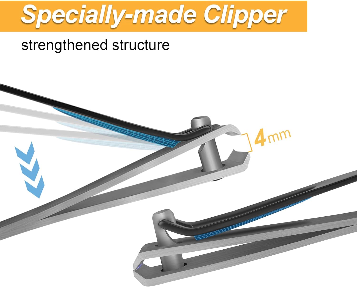 Foldable 32-Inch Long Handle Toenail Clippers with Magnifier for Seniors - Image 3