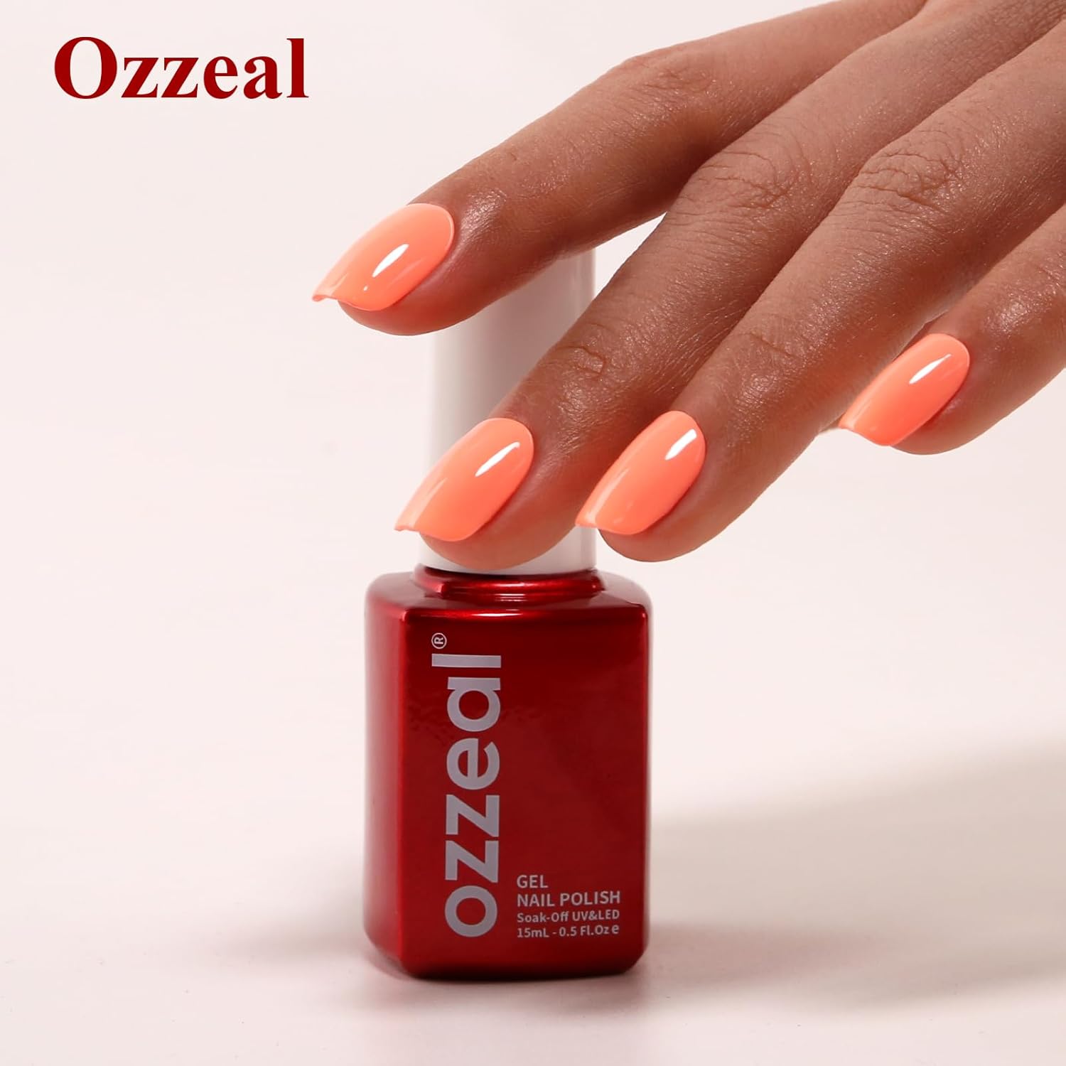 Gel Polish,0.5 Fl Oz Light Coral Orange Peach Gel Nail Polish Spring Summer Soak off LED UV Gel Nail Polish Art Starter Manicure Salon DIY Nail Gel Polish - Image 5