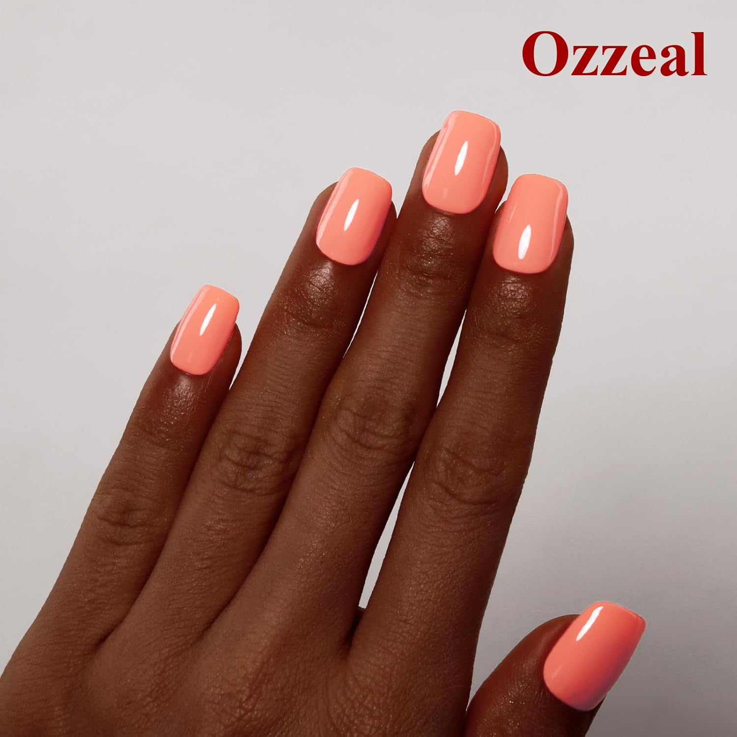 Gel Polish,0.5 Fl Oz Light Coral Orange Peach Gel Nail Polish Spring Summer Soak off LED UV Gel Nail Polish Art Starter Manicure Salon DIY Nail Gel Polish - Image 4