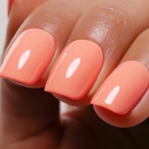 Gel Polish,0.5 Fl Oz Light Coral Orange Peach Gel Nail Polish Spring Summer Soak off LED UV Gel Nail Polish Art Starter Manicure Salon DIY Nail Gel Polish