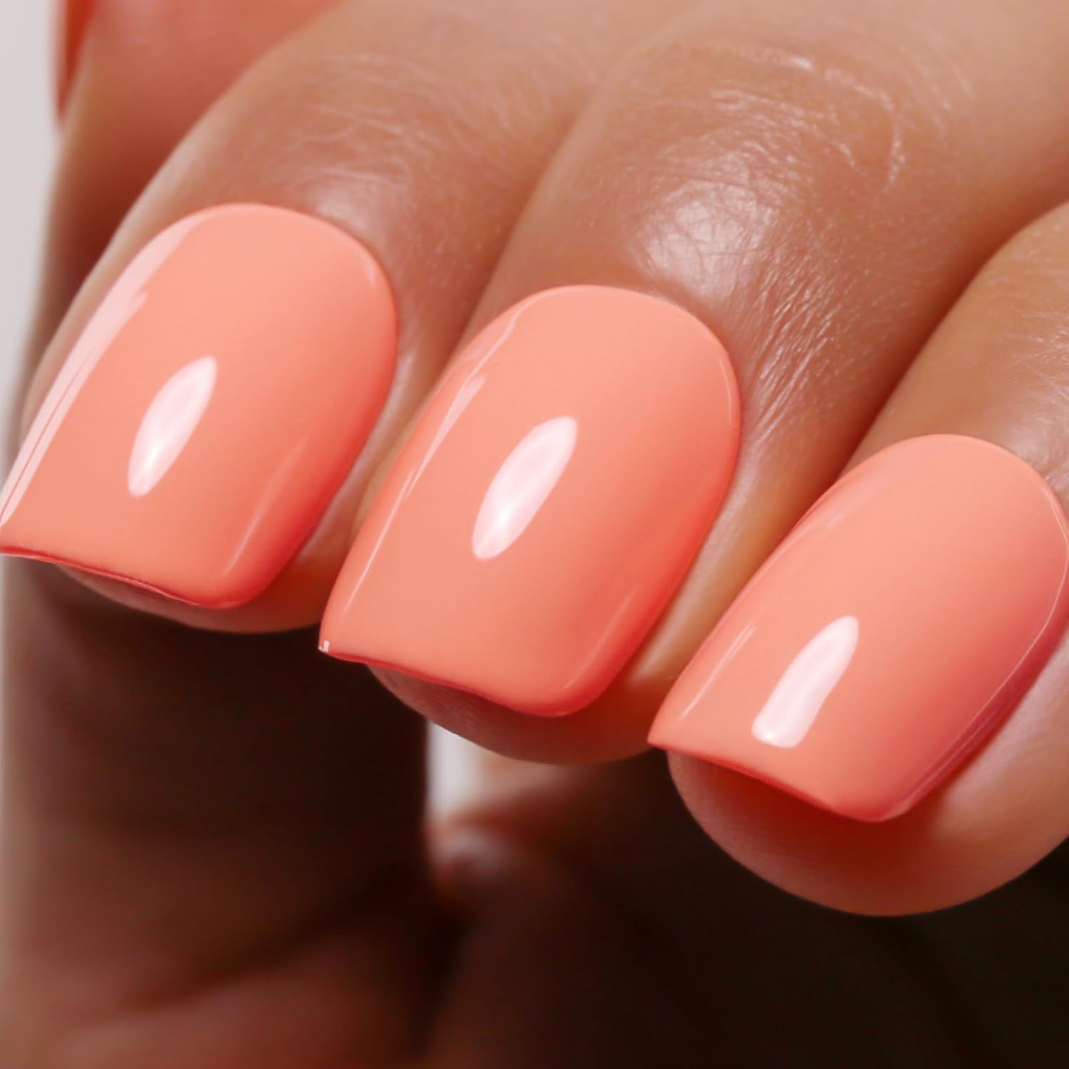 Gel Polish,0.5 Fl Oz Light Coral Orange Peach Gel Nail Polish Spring Summer Soak off LED UV Gel Nail Polish Art Starter Manicure Salon DIY Nail Gel Polish