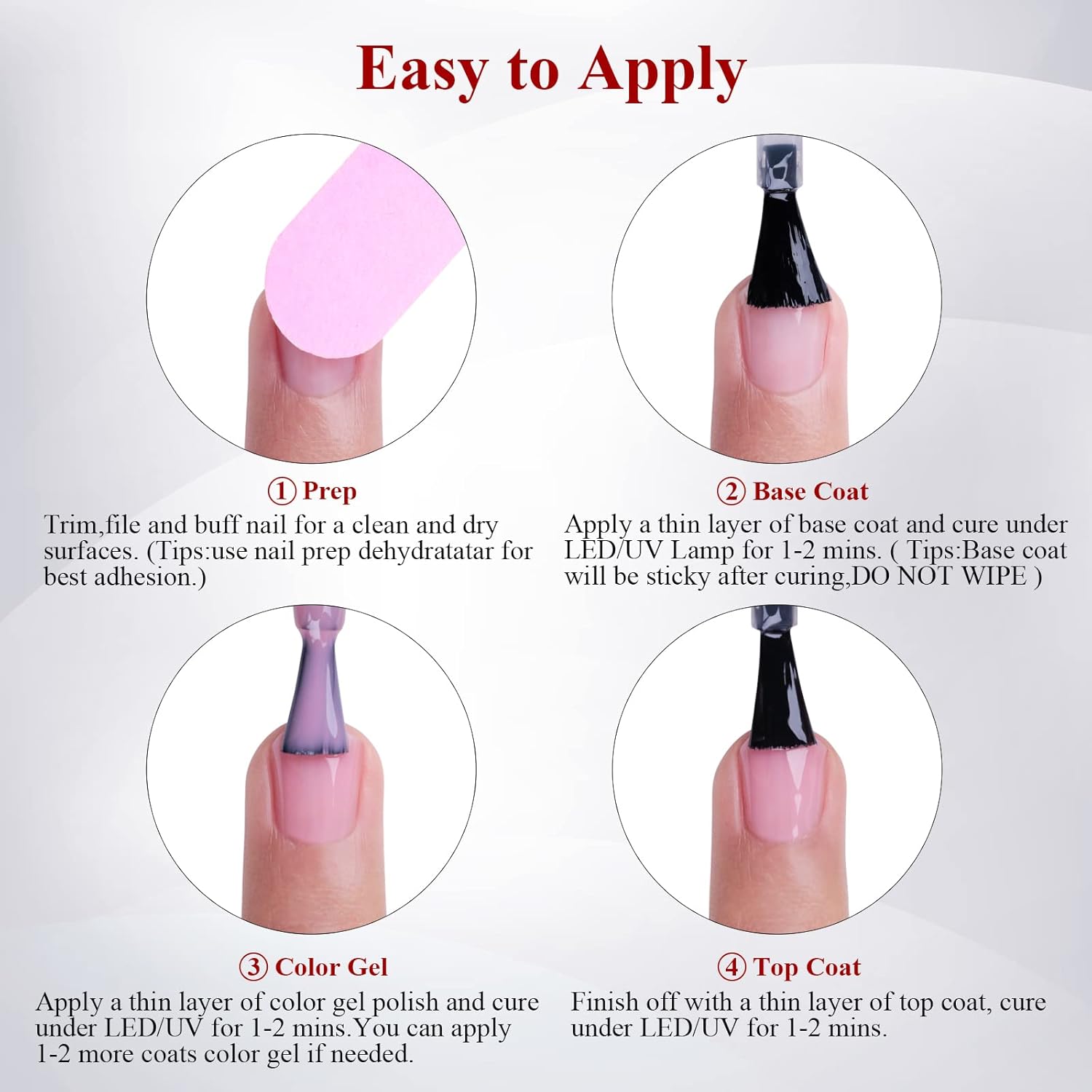 Gel Polish,0.5 Fl Oz Light Coral Orange Peach Gel Nail Polish Spring Summer Soak off LED UV Gel Nail Polish Art Starter Manicure Salon DIY Nail Gel Polish - Image 7