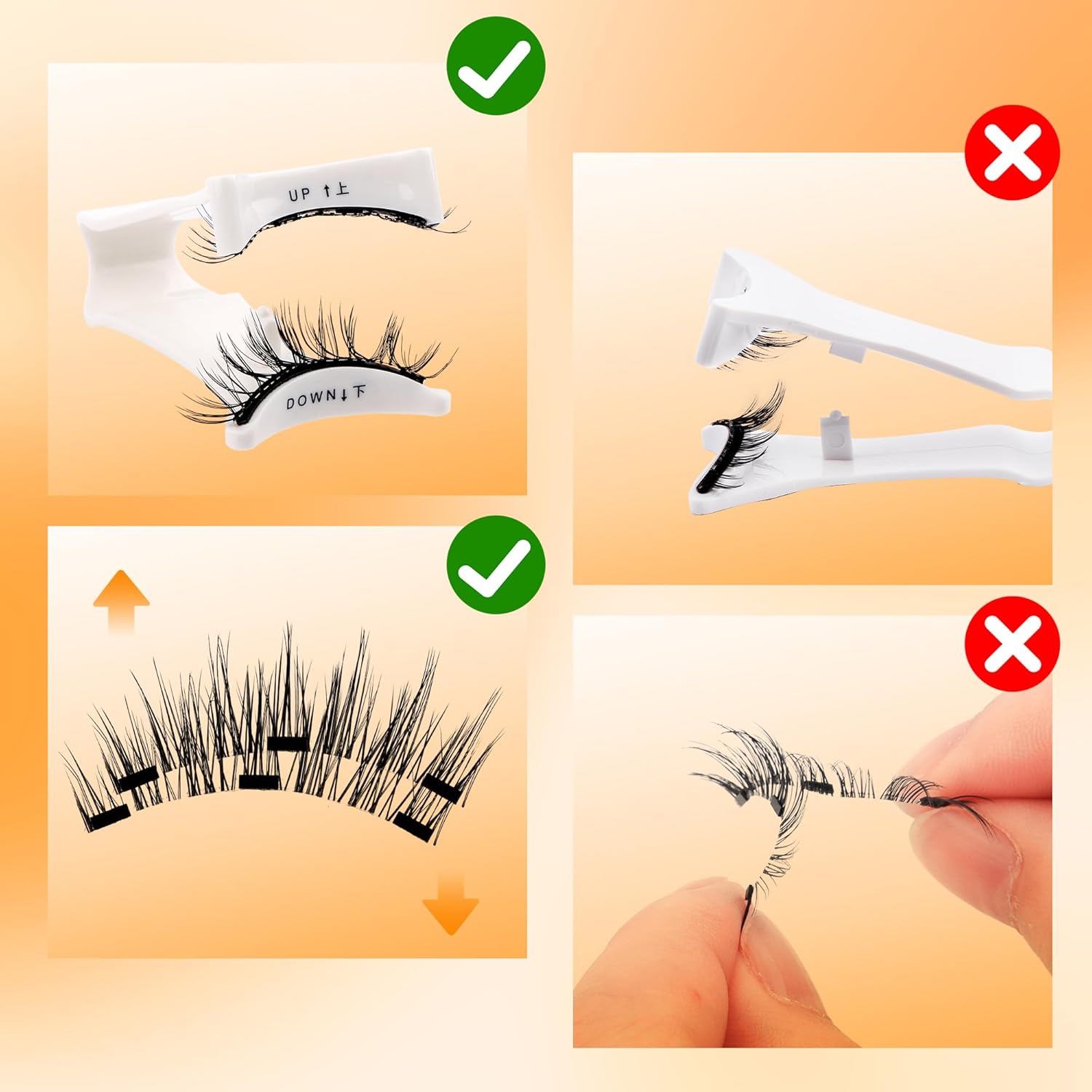 GEMERRY 2 Pairs Magnetic Eyelashes Kit with Applicator, Mirror, No Glue Needed - Image 7