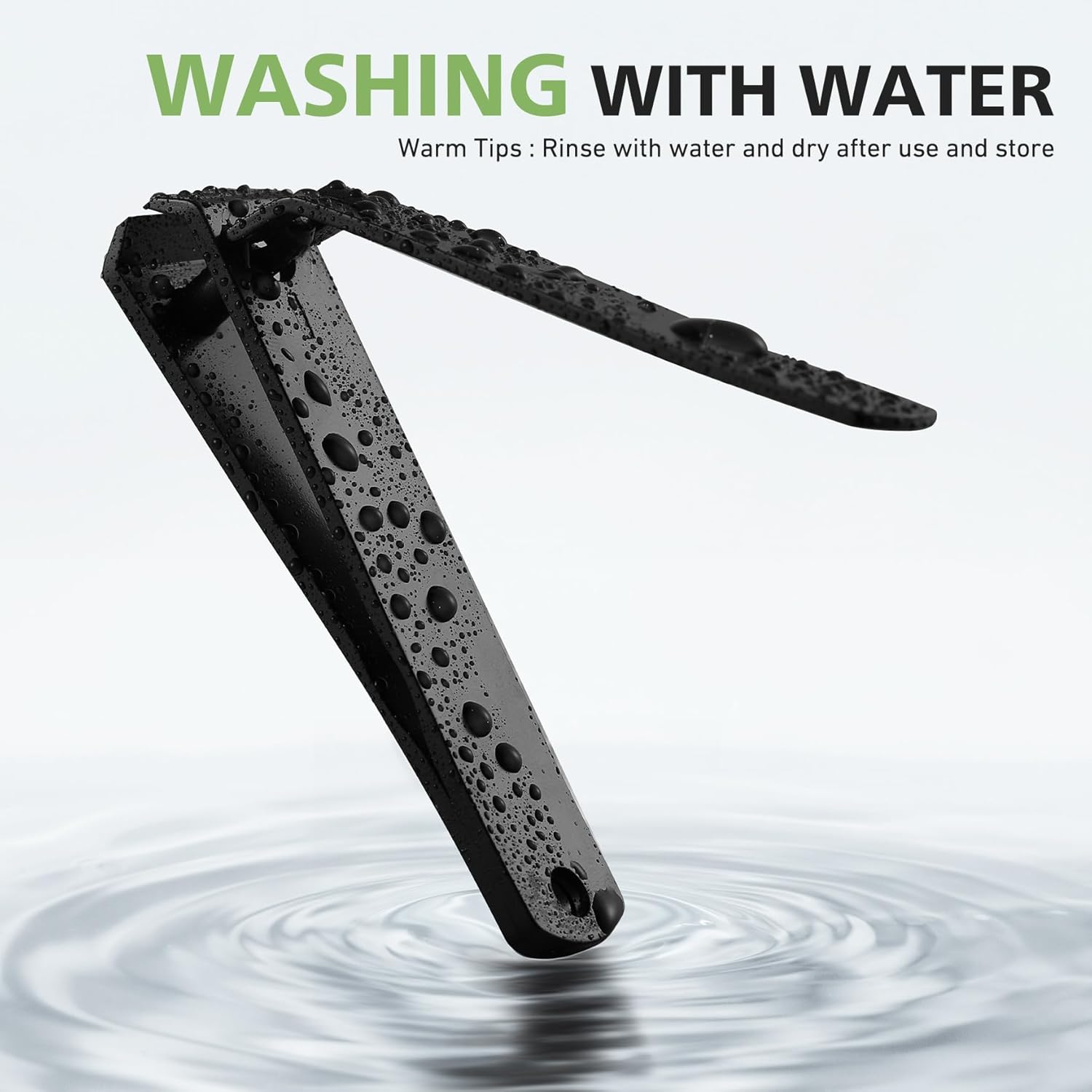 Heavy Duty Stainless Steel Nail Clippers for Thick Toenails - Black - Image 5