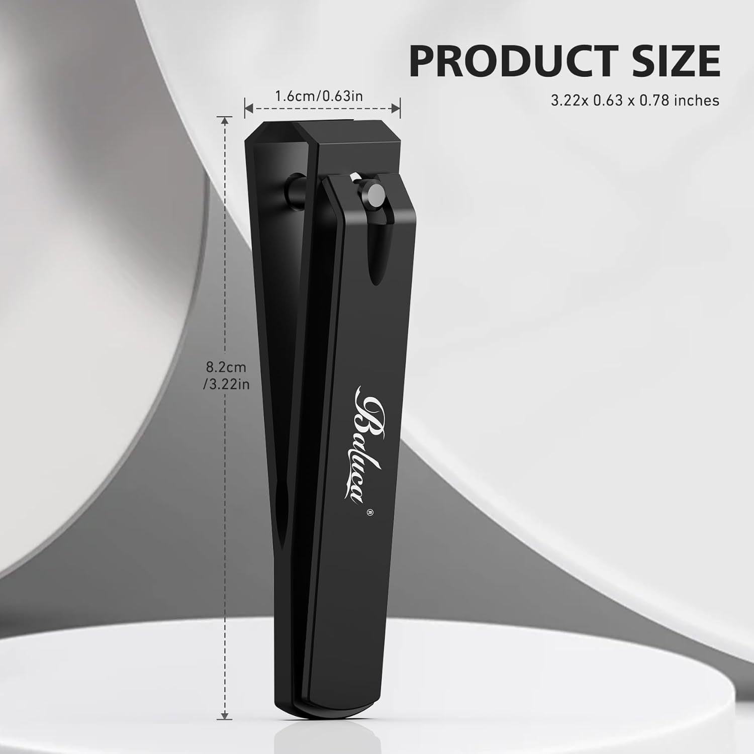 Heavy Duty Stainless Steel Nail Clippers for Thick Toenails - Black - Image 6