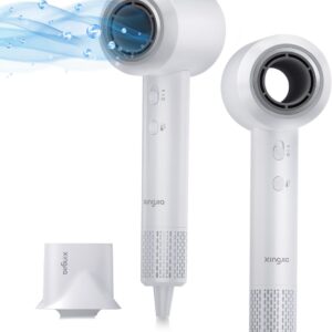 High Speed Ionic Hair Dryer, 1500W, Fast Dry with 110,000RPM High-Speed Brushless Motor, 600M Negative Ions, Blow Dryer Without Heat Damage, Low Noise with Magnetic Nozzle