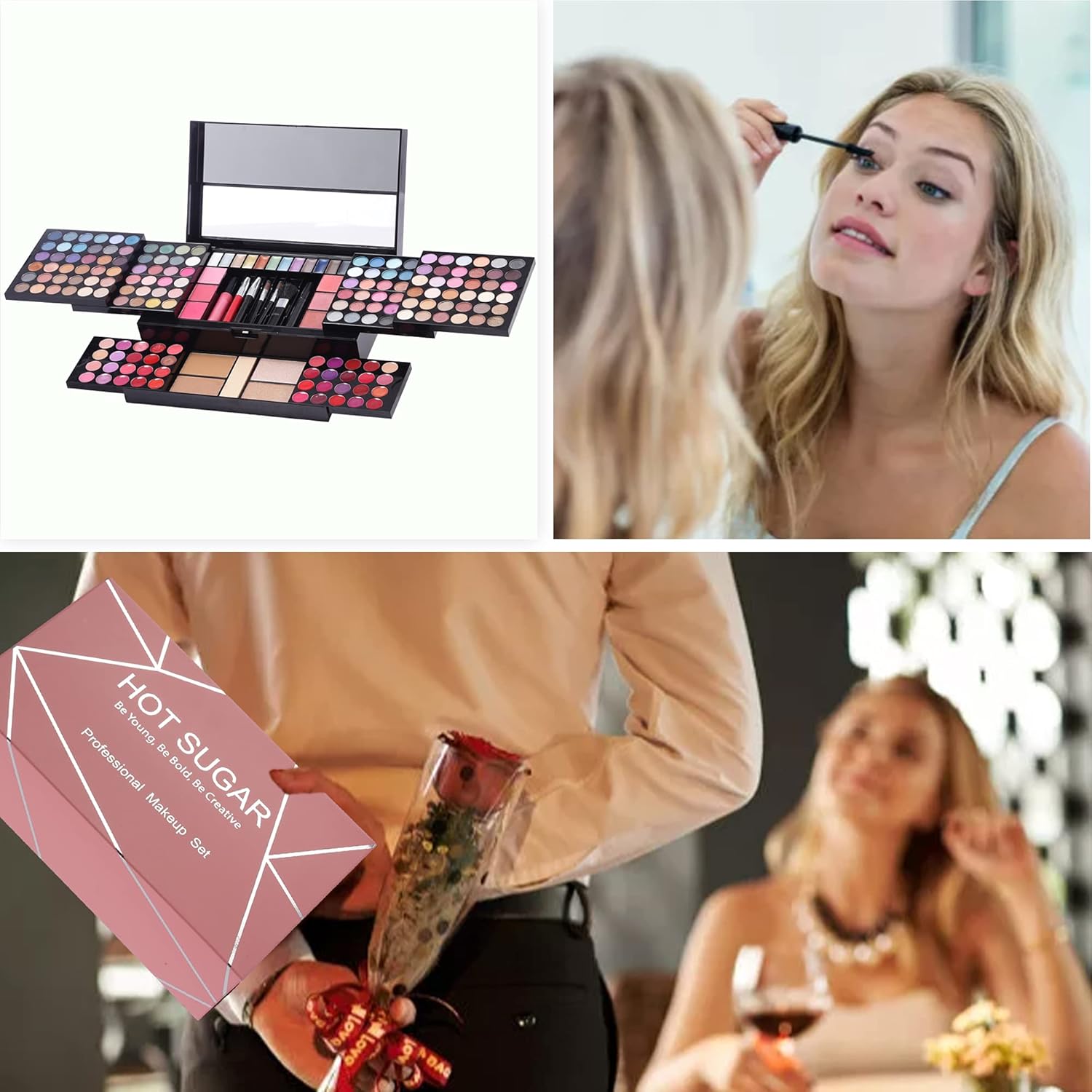Hot Sugar 182-Color All-in-One Makeup Kit for Women & Teens - Black Gift Set - Image 6