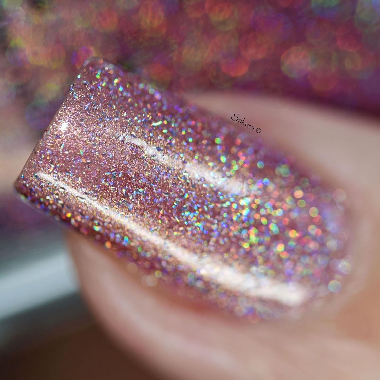 ILNP Ballet Slipper - Holographic Soft Pink Nail Polish - Image 9