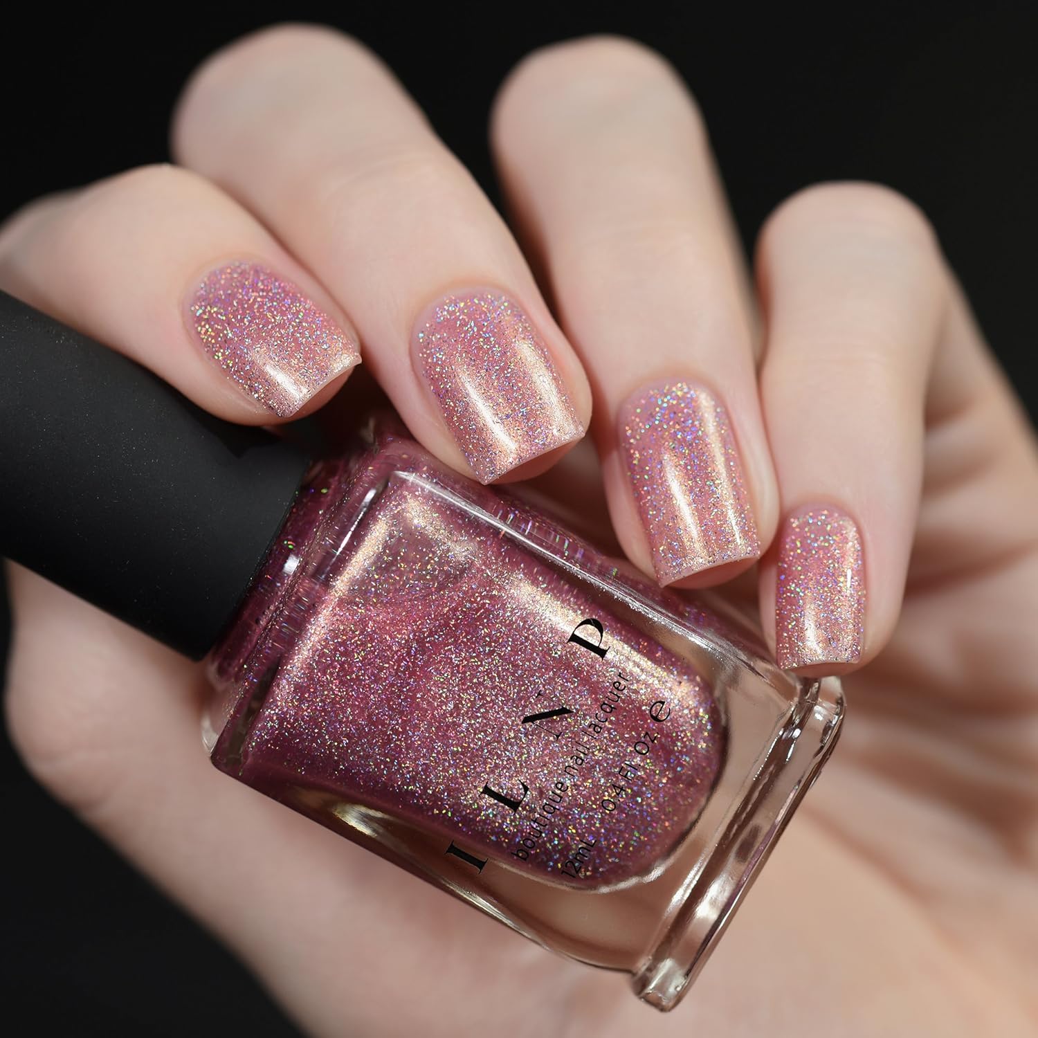ILNP Ballet Slipper - Holographic Soft Pink Nail Polish - Image 2