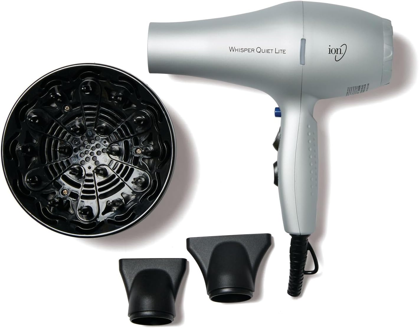 Ion Whisper Quiet Lite 1875W Ionic Ceramic Hair Dryer, Lightweight, 4 Heat/2 Speed