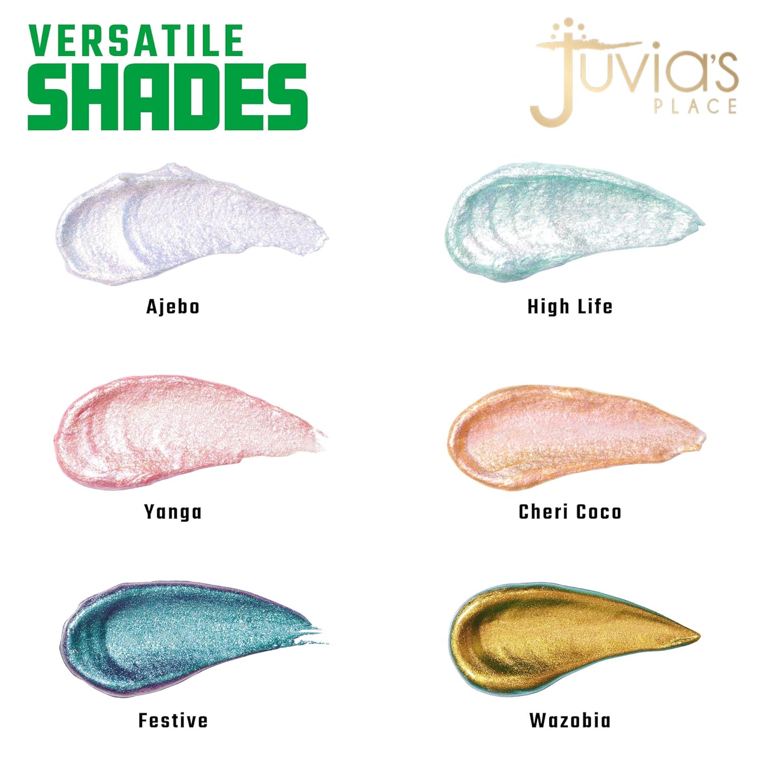 Juvia's Place Liquid Eyeshadow Culture 2 Wazobia - Glitter Liquid Eyeshadow, Multichrome Eyeshadow, Metallic Eyeshadow, Eye Shimmer, Iridescent Eyeshadow, Glitter Makeup, Sparkly Eyeshadow - Image 3