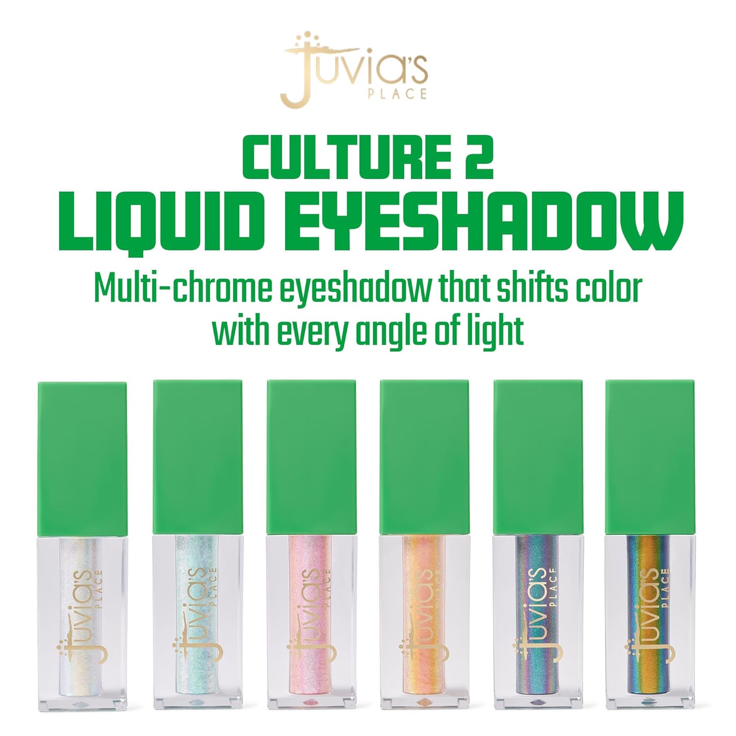 Juvia's Place Liquid Eyeshadow Culture 2 Wazobia - Glitter Liquid Eyeshadow, Multichrome Eyeshadow, Metallic Eyeshadow, Eye Shimmer, Iridescent Eyeshadow, Glitter Makeup, Sparkly Eyeshadow - Image 2