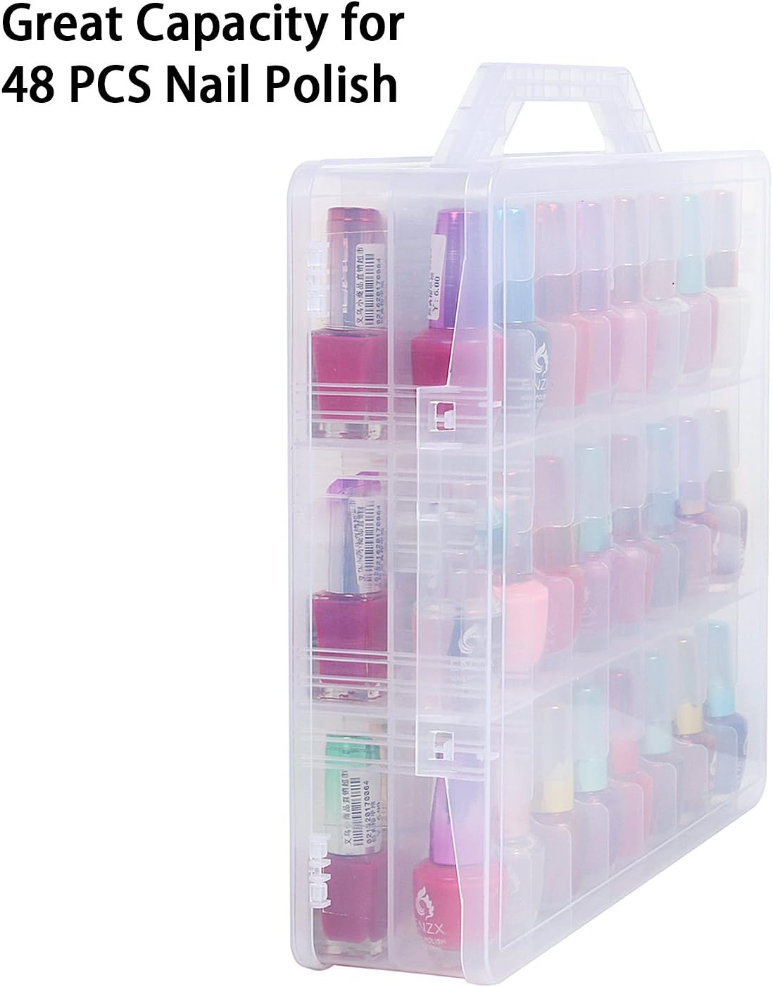 Kissbuty Nail Polish Organizer for 48 Bottles with Adjustable Dividers - Image 9