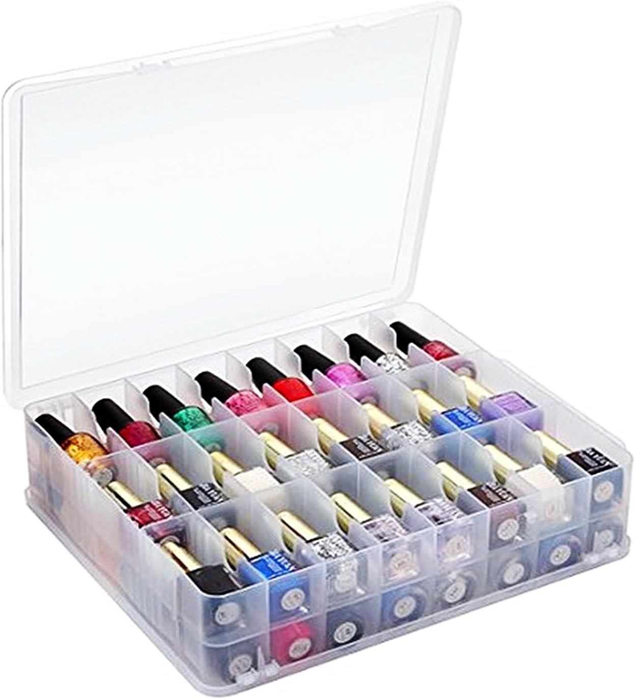 Kissbuty Nail Polish Organizer for 48 Bottles with Adjustable Dividers - Image 4