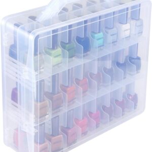 Kissbuty Nail Polish Organizer for 48 Bottles with Adjustable Dividers