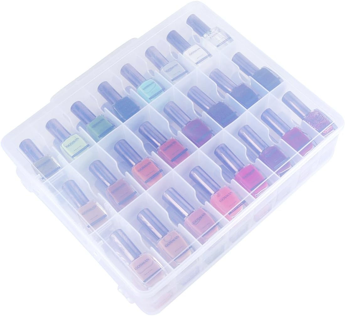 Kissbuty Nail Polish Organizer for 48 Bottles with Adjustable Dividers - Image 6