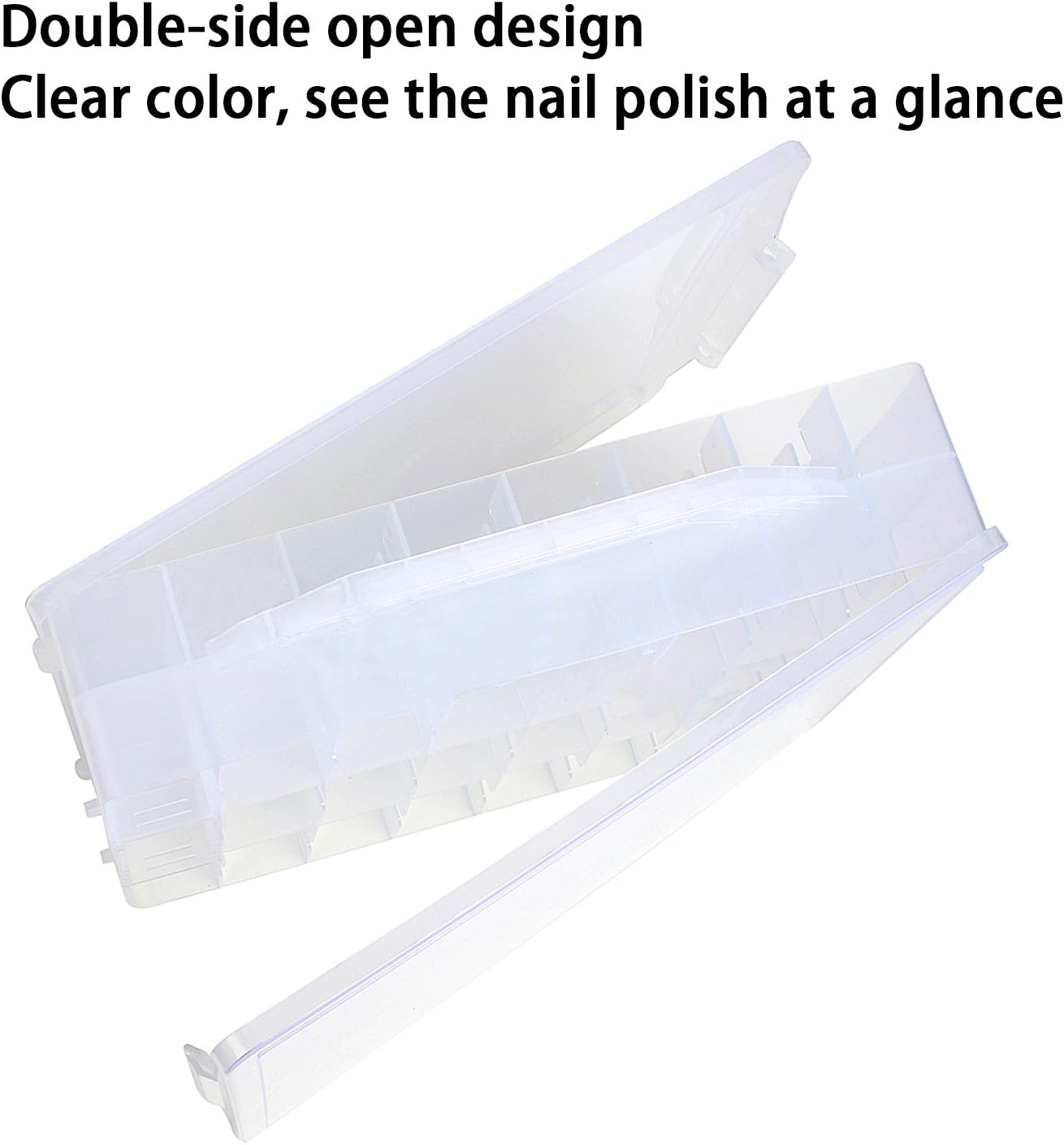 Kissbuty Nail Polish Organizer for 48 Bottles with Adjustable Dividers - Image 5