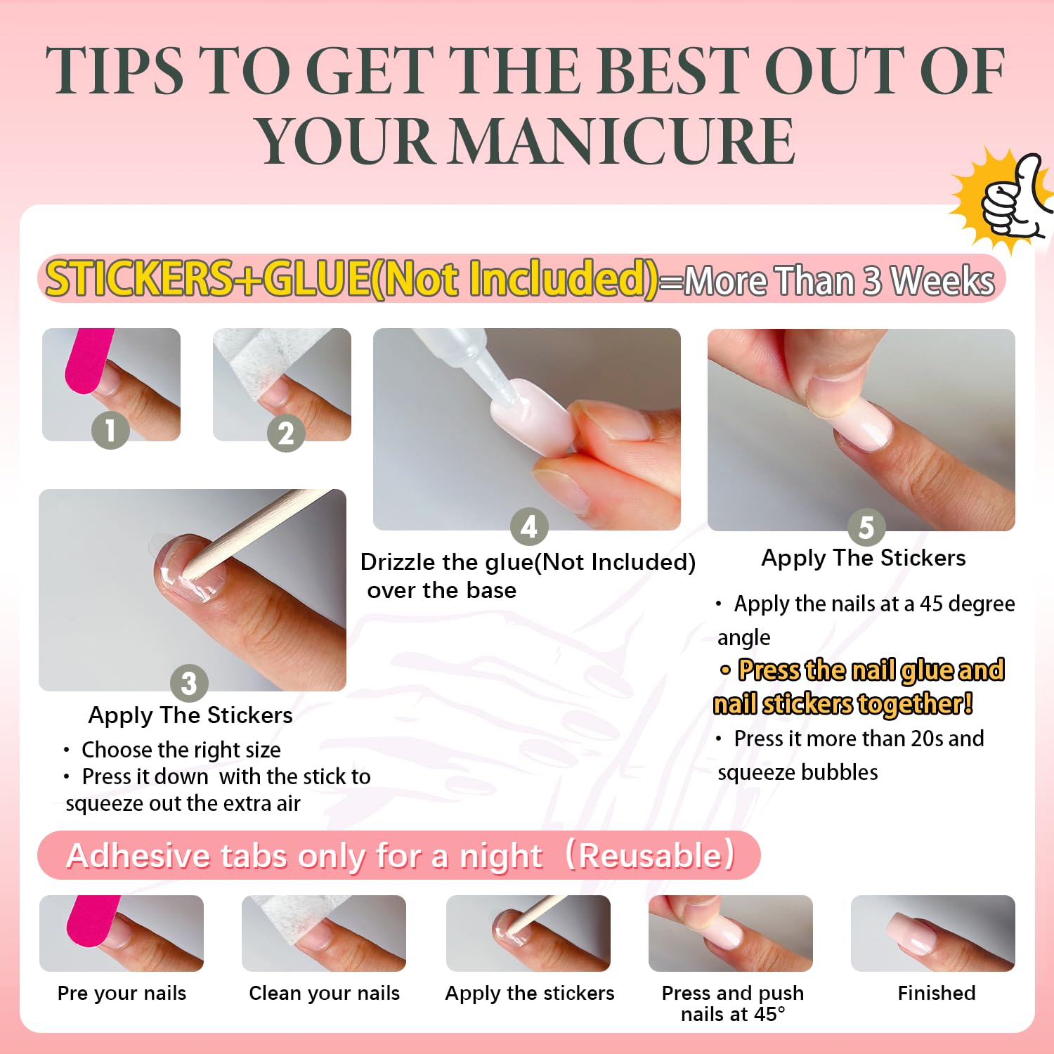 KQueenest 30 Pcs Light Purple French Tip Almond Press-On Nails for Women - Image 6