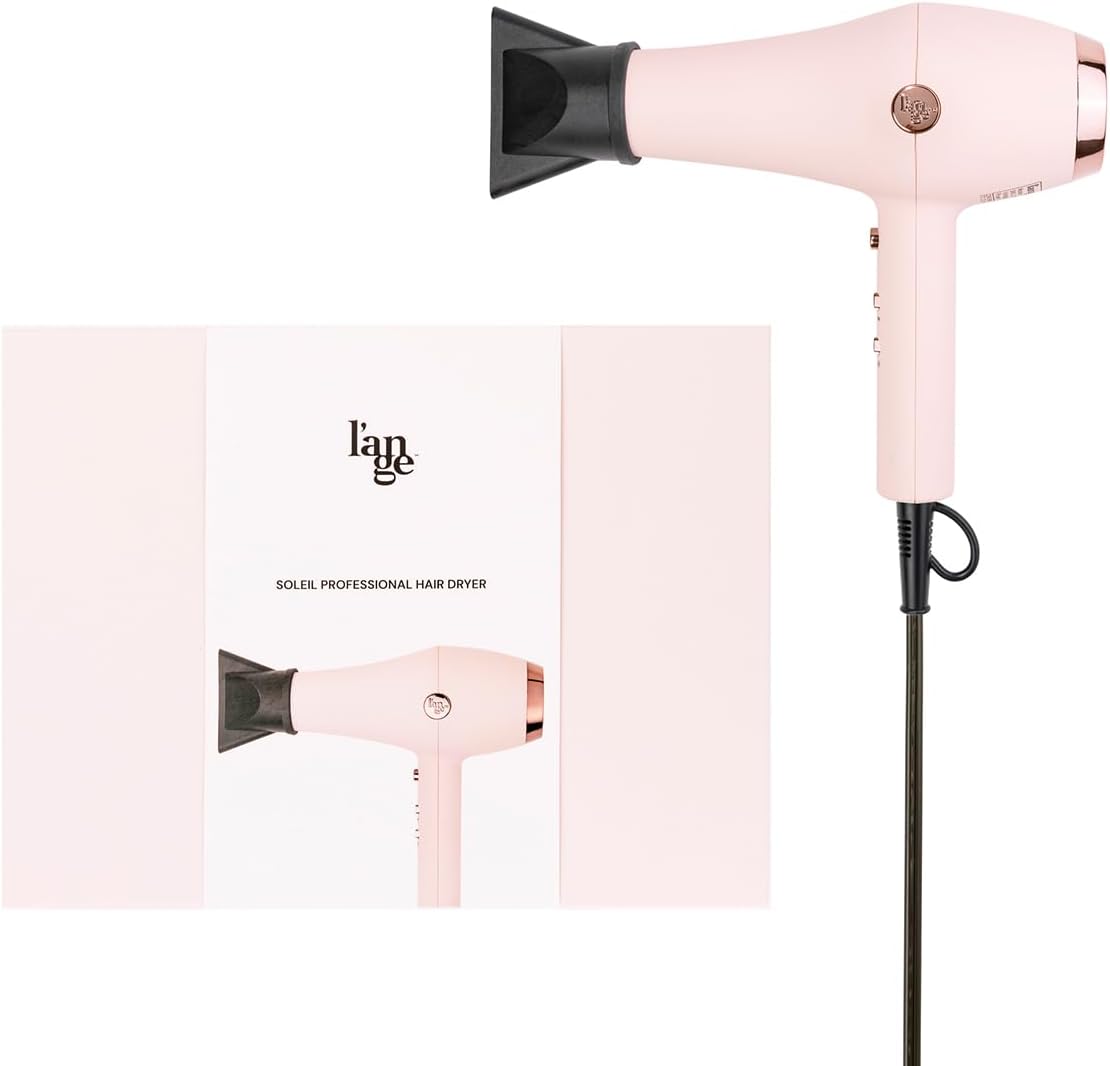 L'ANGE HAIR Soleil Professional Hair Dryer | 3 Heat Settings & 2 Airflow Settings | Cool Shot Locks-in Style | Professional Length Cord | Best Lightweight Hair for Smooth Blowouts (Blush) - Image 5