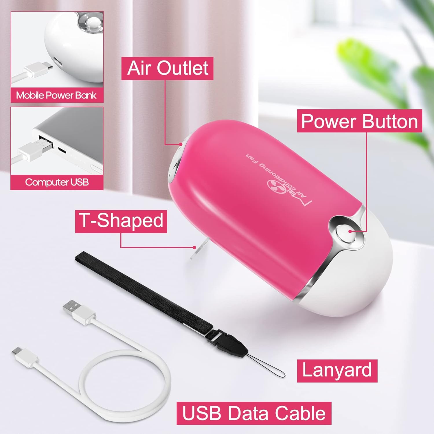 Rose Mini Portable Lash Fan Kit with 50 Cleaning Brushes and Tools - Image 3