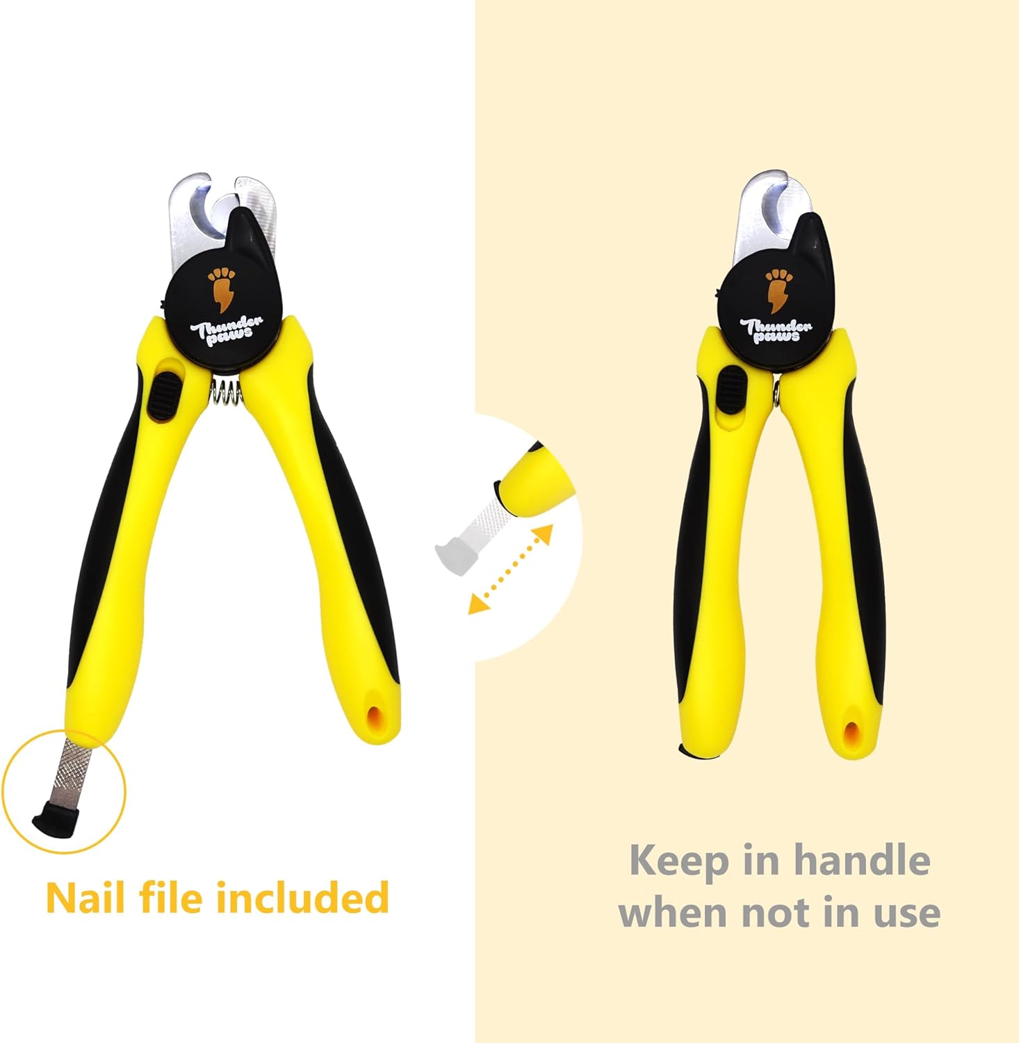 LED Dog Nail Clippers with Light, Safety Lock, Guard & File for Pets - Image 3