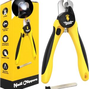 LED Dog Nail Clippers with Light, Safety Lock, Guard & File for Pets